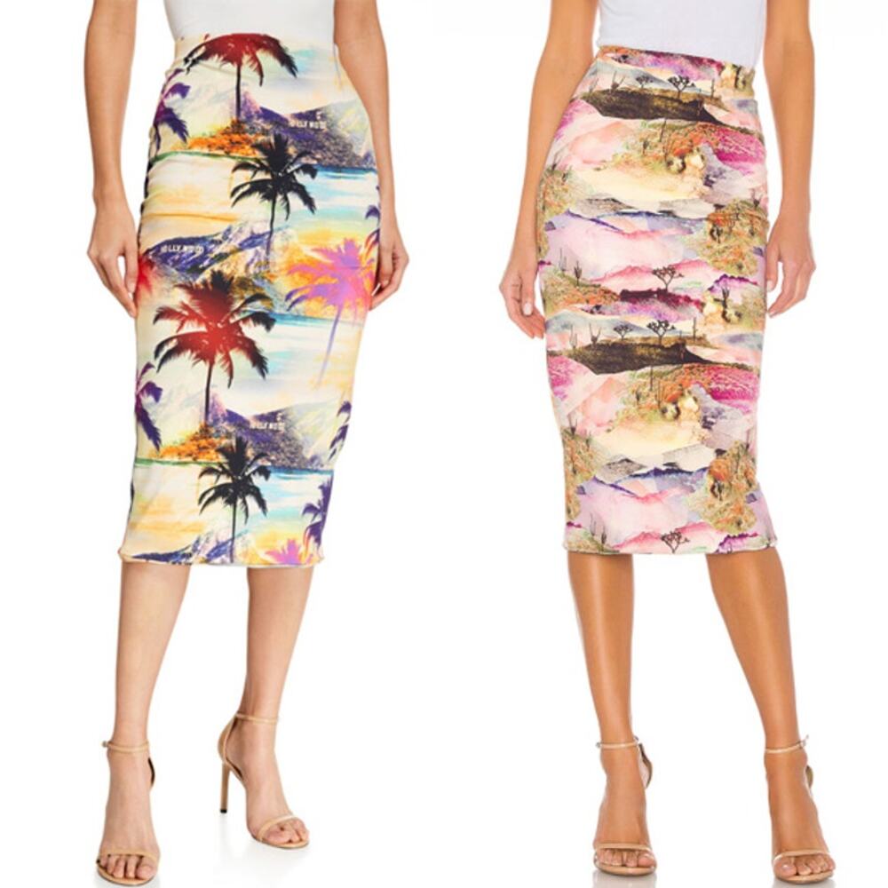 Le Superbe Two Timer Reversible Midi Skirt Joshua Tree Hollywood De Janiero